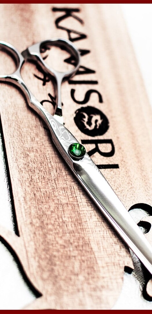 Damascus Emerald kamisori scissors shears